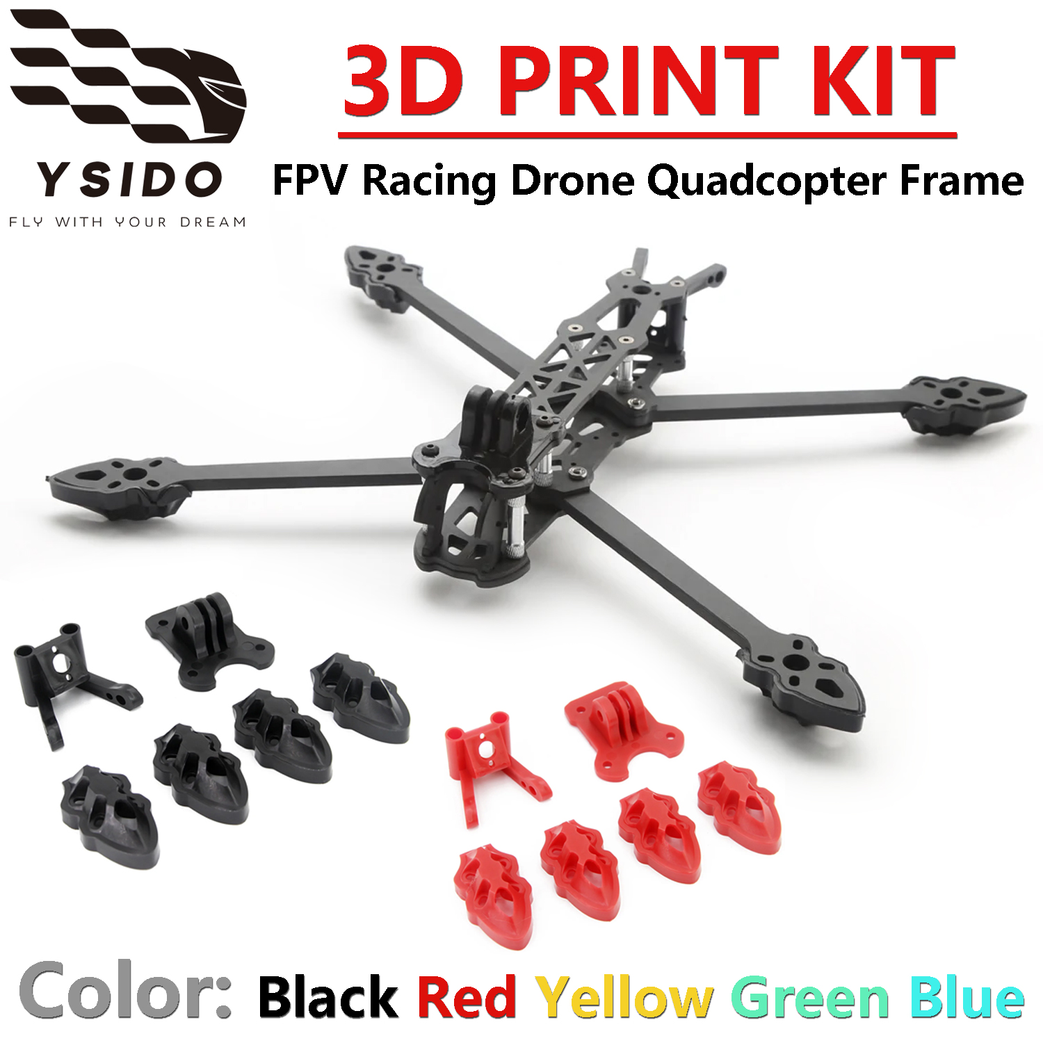 Drone Kit Octocopter - Camera Mounting/Antenna/Motor Mounting Base 3D Print