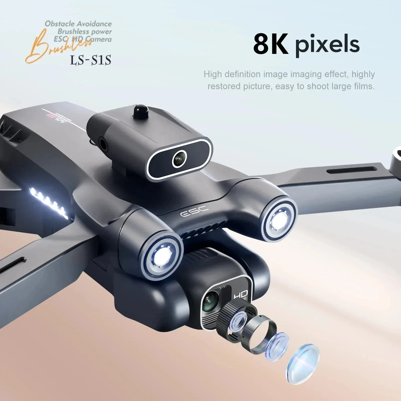 New S1S 5G GPS Drone Camera 8K - مراجعة Drone Kit Professional وسعره