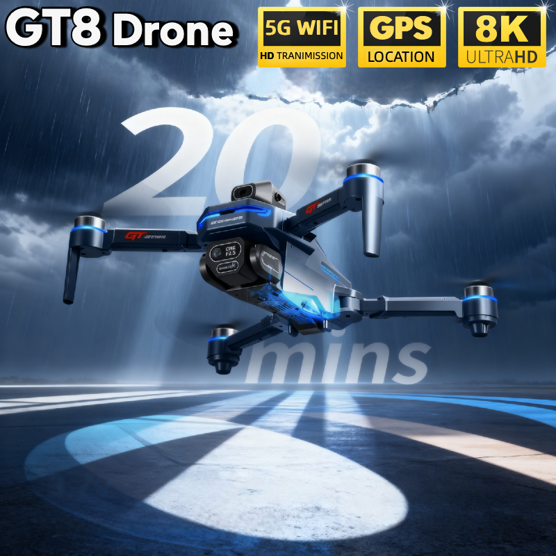 For Genuine GT8 Drone 4K Profe - مراجعة Drone Kit Long Range وسعره
