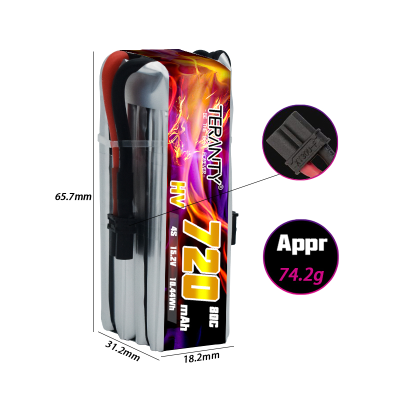TERANTY 720mAh 4S 15.2V HV Lip - مراجعة Drone Kit Racing وسعره