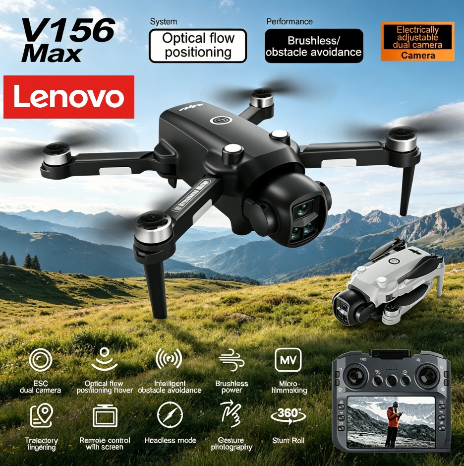 Lenovo V156 MAX 4K 8K Drone 5G - مراجعة Drone Kit Long Range وسعره