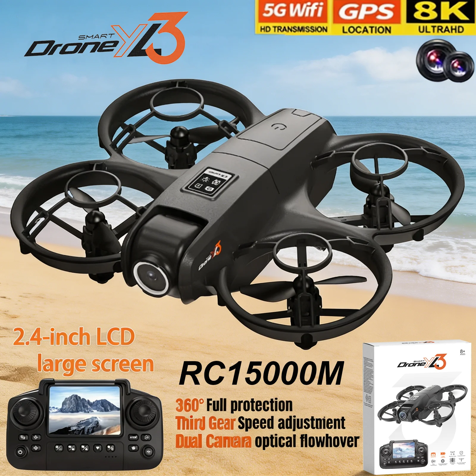 New YL3 RC Drone 8K 1080P Wide - مراجعة Drone Kit Professional وسعره